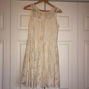 Ivory Floral Lace Dress